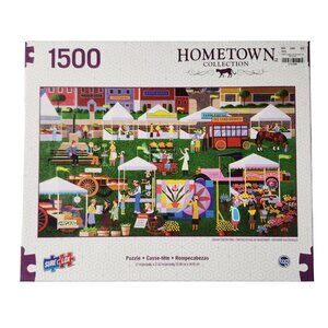 Sure-Lox Art Hometown Collection Farmers Market 1500 Pc Jigsaw Puzzle Surelox